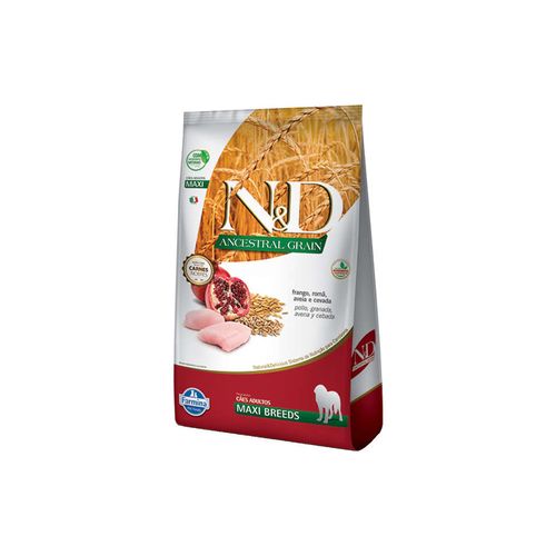 Ração N&D Ancestral Grain Para Cães Adultos Raças Grandes Sabor Frango E Romã