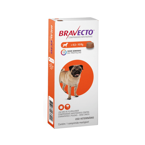 Antipulgas e Carrapatos MSD Bravecto para Cães de 4,5 a 10 Kg