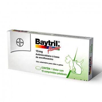 Antimicrobiano Baytril Flavour 15Mg