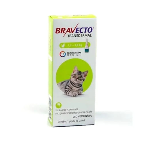 Bravecto Transdermal Gato 1,2 A 2,8 Kg 112 mg