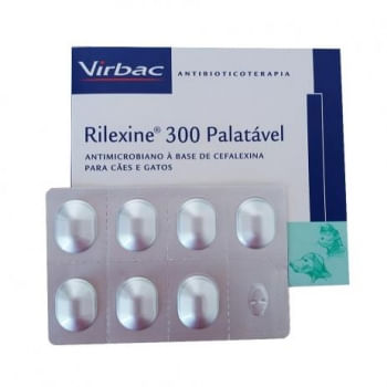Antibiótico Virbac Rilexine Palatável para Cães e Gatos - 300 mg
