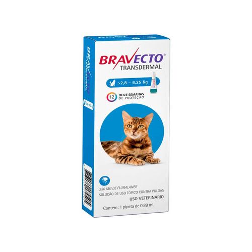 Antipulgas MSD Bravecto Transdermal para Gatos de 2,8 a 6,25 Kg