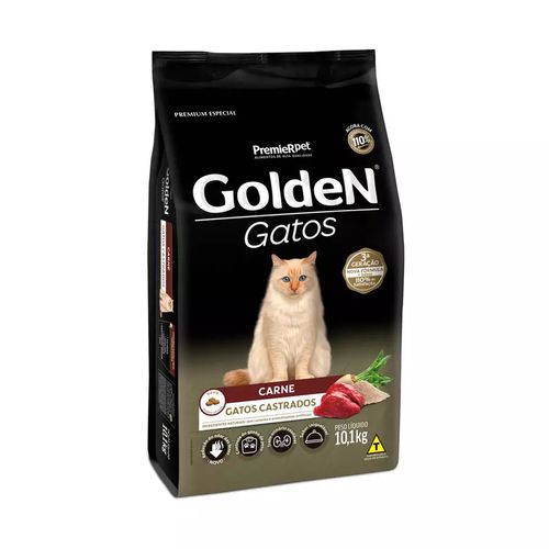 Ração Premier Pet Golden Carne para Gatos Castrados