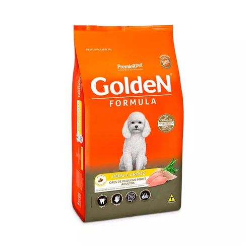 Ração Premier Pet Golden Formula Peru & Arroz para Cães Adultos de Pequeno Porte