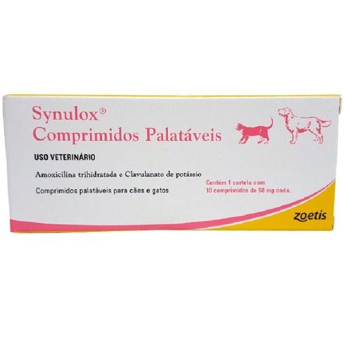 Antibiótico Zoetis Synulox - 10 Comprimidos