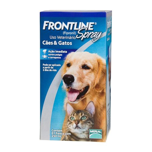 Antipulgas e Carrapatos Frontline Spray para Cães e Gatos