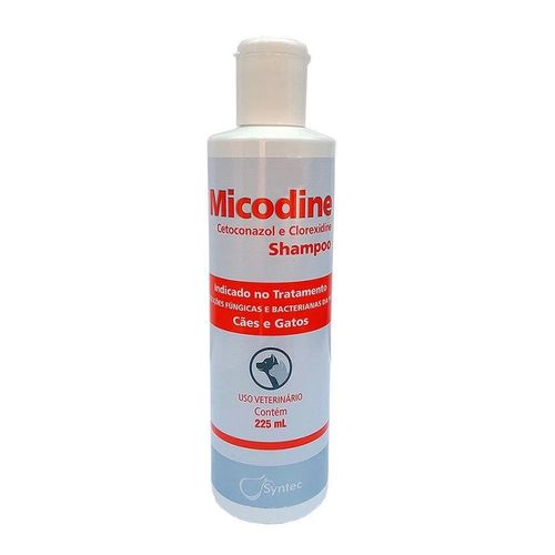 Micodine Shampoo Syntec Cetoconazol e Clorexidine para Cães e Gatos