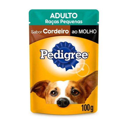 Ração Úmida Pedigree Sachê Vital Pro para Cães Adultos de Raças Pequenas Sabor Cordeiro ao Molho