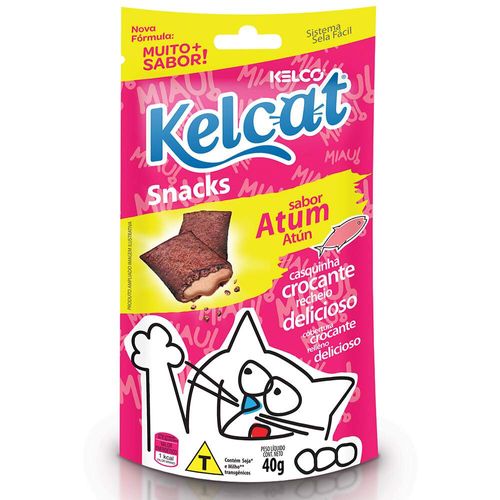 Snack Kelcat para Gatos Adultos e Filhotes Sabor Atum