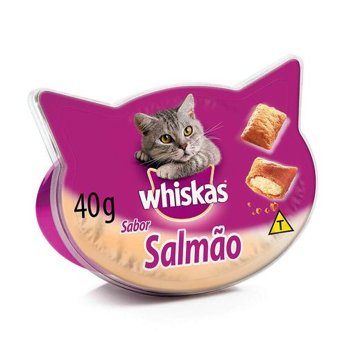 Petisco Whiskas Temptations para Gatos Adultos e Filhotes Sabor Salmão