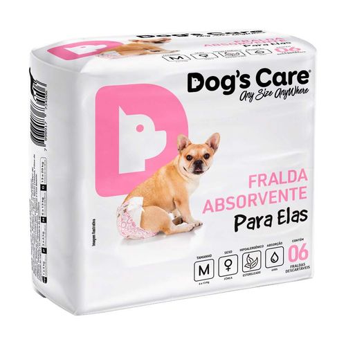 Fralda Higiênica Dogs Care Cães Fêmeas com Gel