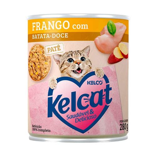 Ração Úmida Kelcat para Gatos sabor Frango e Batata Doce
