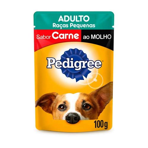 Ração Úmida Pedigree Sachê Vital Pro para Cães Adultos de Raças Pequenas Sabor Carne ao Molho