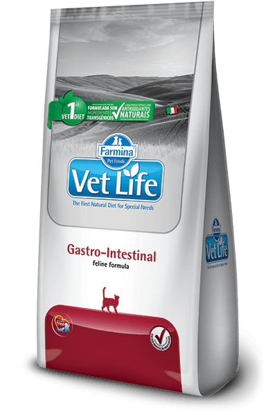 Ração Farmina Vet Life Gastro-intestinal Gatos Adultos Com Dificuldades Digestórias