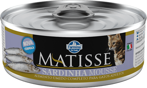 Ração Úmida Lata Matisse para Gatos Mousse Sardinha