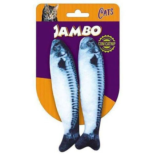Brinquedo Gato Peixe Fish Sardines com 2 Jambo