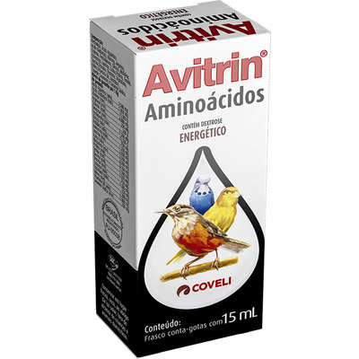 Suplemento Vitamínico Coveli Avitrin Aminoácidos para Pássaros