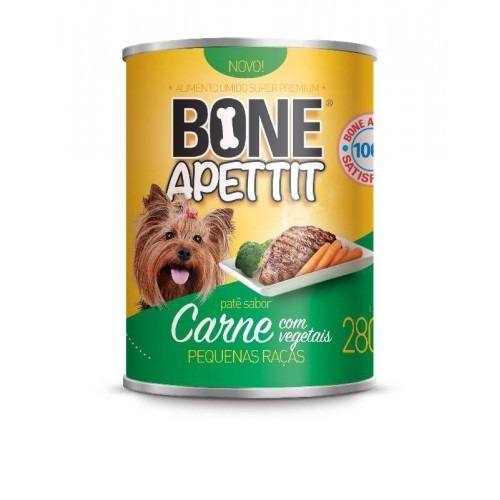 Patê Lata Bone Apettit Para Cães Filhotes Sabor Carne Com Vegetais