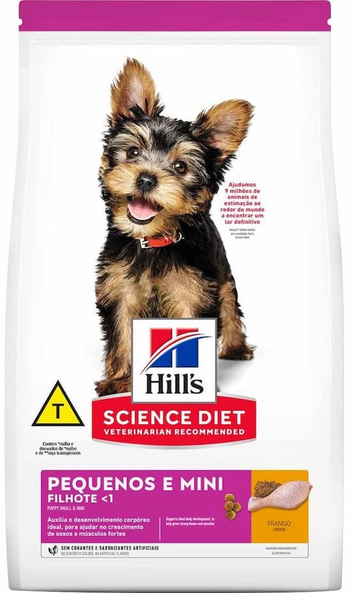 Ração Hills Science Diet para Cães Filhotes de Pequeno e Mini Porte Sabor Frango