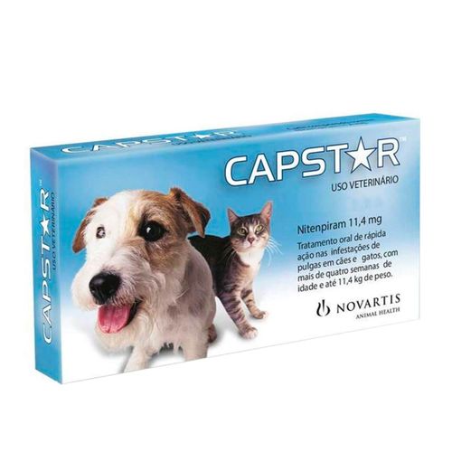 Antipulgas Capstar para Cães e Gatos de 1 Kg a 11,4 Kg