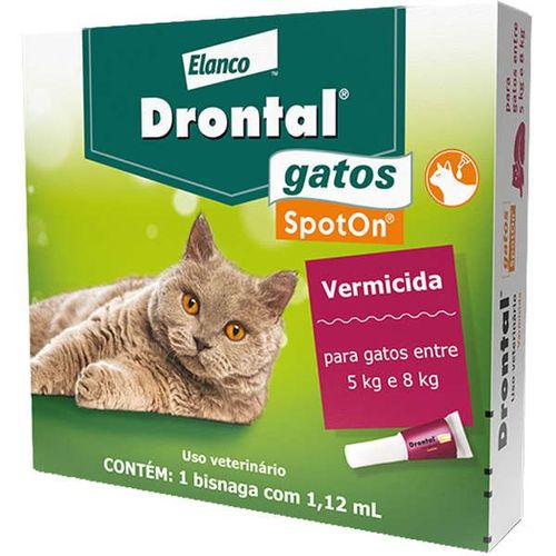 Vermífugo Drontal SpotOn para Gatos de 5 kg a 8 kg