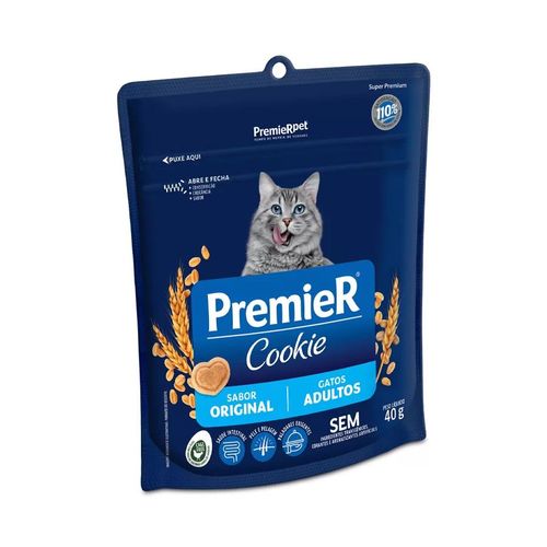 Biscoito Premier Cookie para Gatos Adultos Sabor Original
