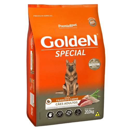 Ração Golden Special Para Cães Adultos Sabor Frango e Carne