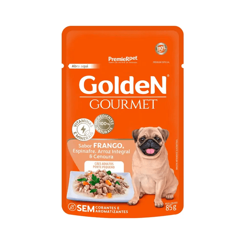 Ração Úmida Golden Gourmet para Cães Adultos de Porte Pequeno Sabor Frango